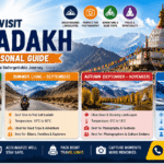 Best time to visit Leh Ladakh seasonal travel guide showing spring, summer, autumn, and winter travel conditions, temperatures, landscapes, and activities.
